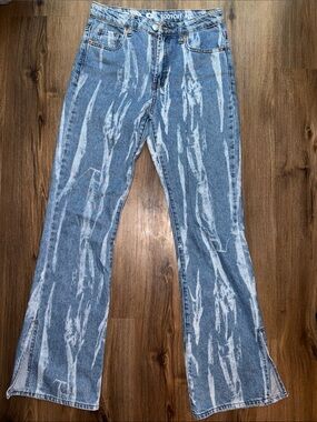 Bootcut Jeans in Blue Acid-Wash